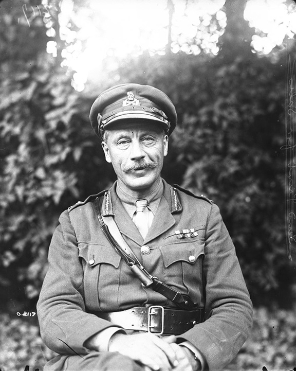 Major-General Watson, the Officer Commanding the 4th Canadian Division. Location unknown. October, 1917.