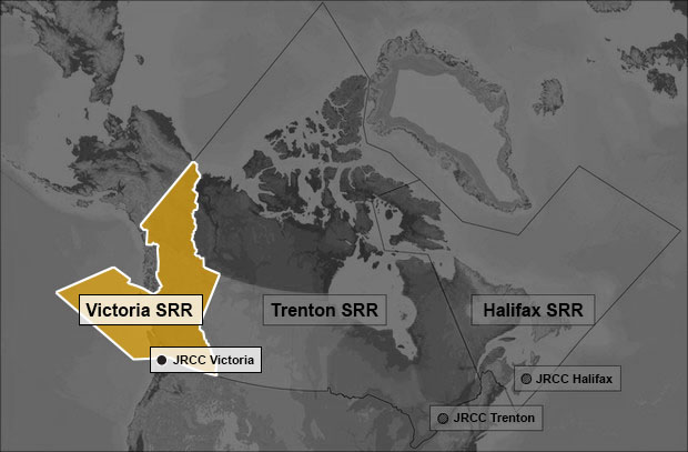 Map of JRCC Victoria