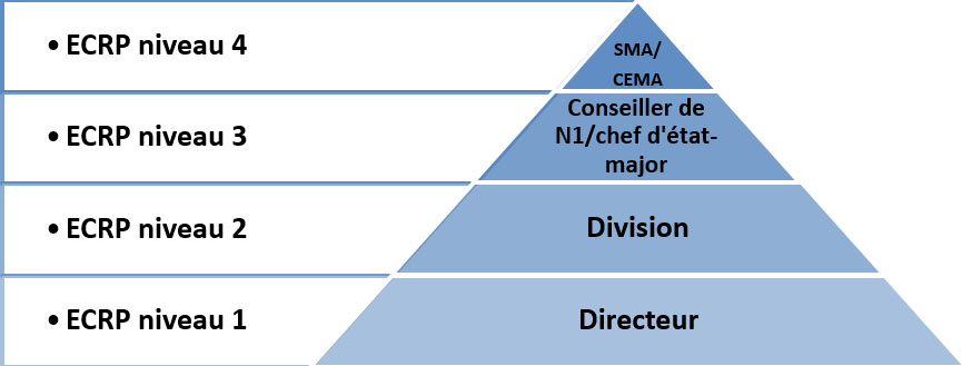 Figure 4 : Pyramide hiérarchique du niveau du chef de projet