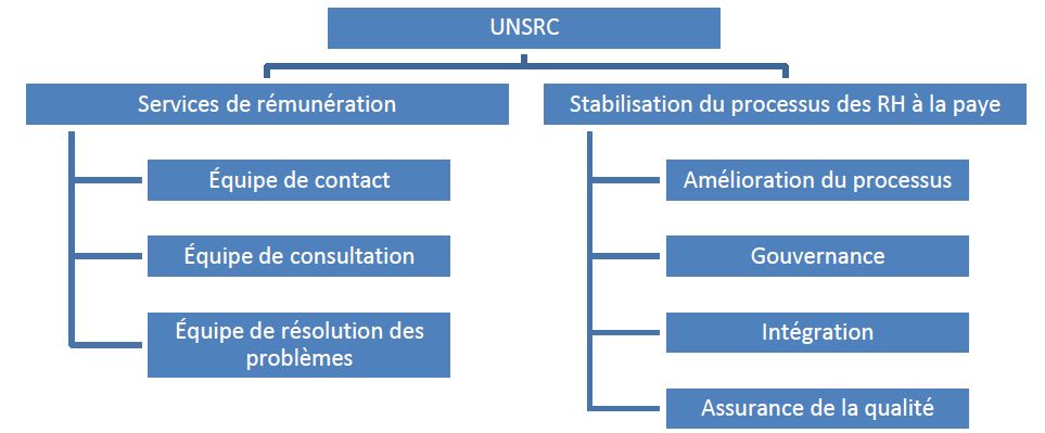 Figure 2. Structure organisationnelle de l’UNSRC