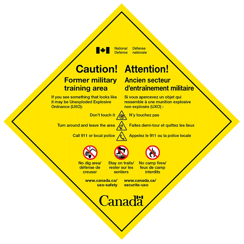 UXO Safety Sign