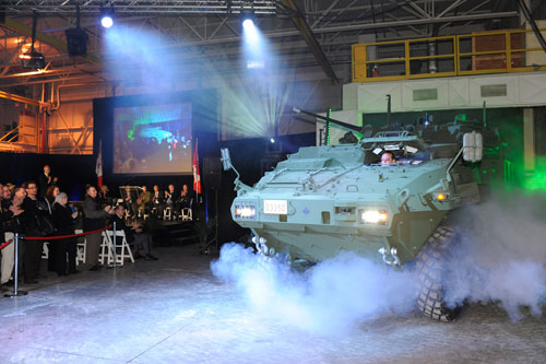 The first upgraded Light Armoured Vehicle III.