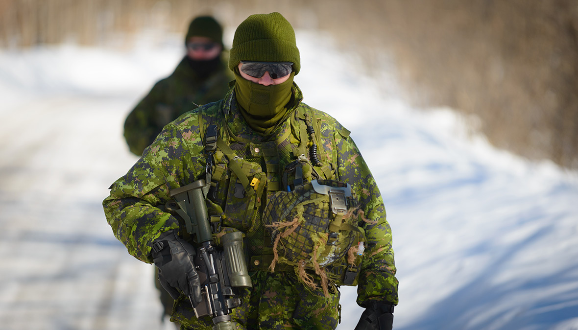 Members of the 33rd Territorial Battalion Group participated in Exercise WOLF FORCE at the Connaught Range Primary Training Centre on 4 March, 2017. Photo credit: Master Corporal Daniel Merrell Canadian Forces Support Unit (Ottawa) - Imaging Services