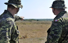 Yavoriv, Ukraine. 1 September 2015 - Canadian soldiers deployed on Operation UNIFIER visit Ukrainian soldiers in the training area of the International Peacekeeping and Security Centre (ISPC). (Photo by Op UNIFIER – DND, Joint Task Force Ukraine)