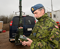 An embedded navigation system is evaluated by a member of the CAF