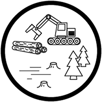 Icon of Logging and Wood Harvesting