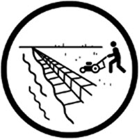 Icône de Artificialisation de la berge