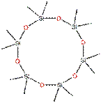 Chemical structure of C[Si]1(C)O[Si](C)(C)O[Si](C)(C)O[Si](C)(C)O1