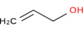Representative chemical structure of 2-Propen-1-ol, with SMILES notation: C=CCO