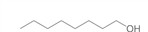 Representative chemical structure of 1-octanol, with SMILES notation: CCCCCCCCO