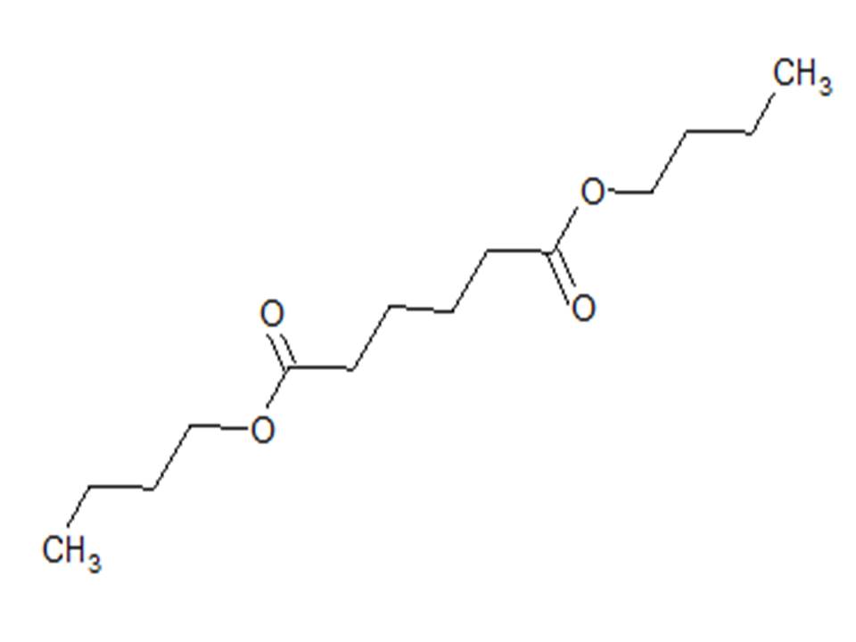 Representative chemical structure of Hexanedioic acid, 1,6-dibutyl ester, with SMILES notation: CCCCOC(=O)CCCCC(=O)OCCCC