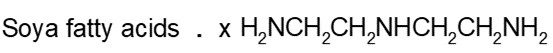 Soya fatty acids with x number of NCCNCCN salts