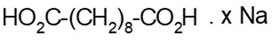 O=C(O)CCCCCCCCC(=O)O.[Na] where the number of [Na] salts is x