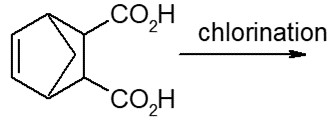 Chlorination of O=C(O)C1C2C=CC(C2)C1C(=O)O