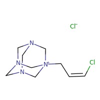 C1N2CN3CN1C[N+](C2)(C3)C\C=C/Cl.[ClH-]