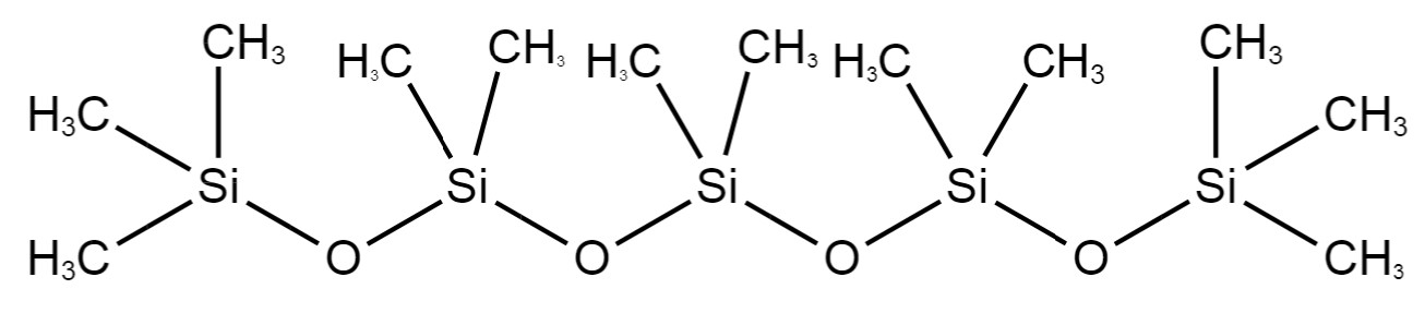 Representative chemical structure of L5, with SMILES notation: C[Si](O[Si](O[Si](C)(C)C)(C)C)(O[Si](O[Si](C)(C)C)(C)C)C