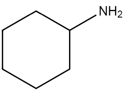 Representative chemical structure of Benzenemethanamine, N,N-dimethyl-, with SMILES notation: C1CCC(CC1)N