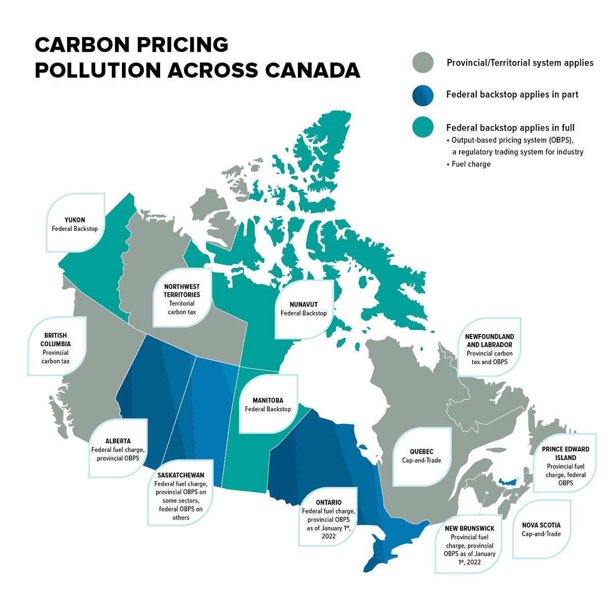 Carbon pricing across Canada