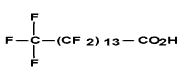 Structural formula of Pentadecanoic acid, nonacosafluoro- (C15 PFCA)