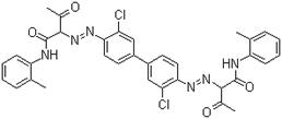 Pigment Yellow 14, 2,2'-[(3,3'-Dichloro[1,1'-biphenyl]-4,4'-diyl)bis(azo)]bis[N-(2-methylphenyl)-3-oxobutyramide], C.I. 21095, Permanent Yellow G, CAS #: 5468-75-7