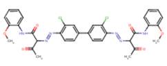 Structure chimique Pigment Yellow 17 - C.I. 21105