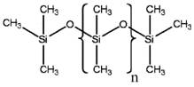 Structure chimique représentative de PDMS
