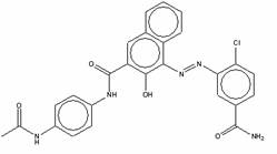 Structure chimique pigment orange 38