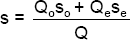 equation pour calcule la concentration en aval