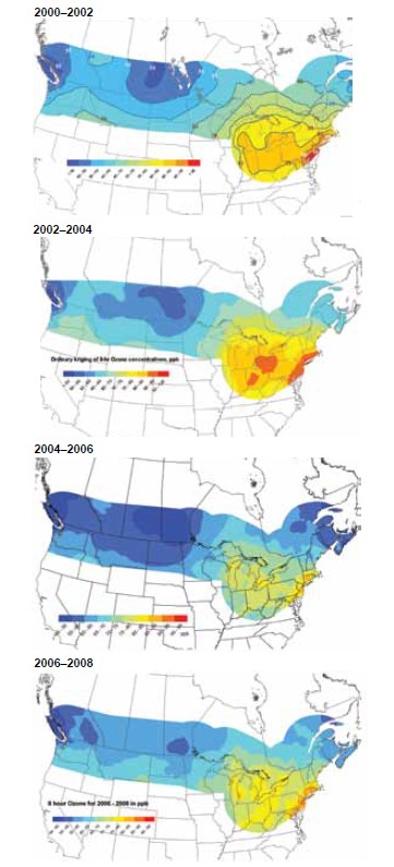 Ozone Concentrations along the U.S. Canada-Border, 2000-2008