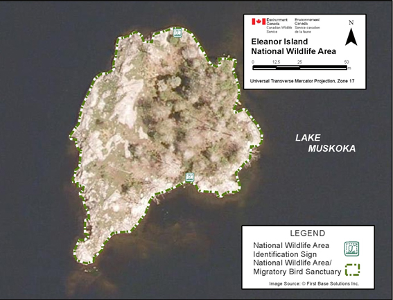 Aerial photograph of Eleanor Island National Wildlife Area.