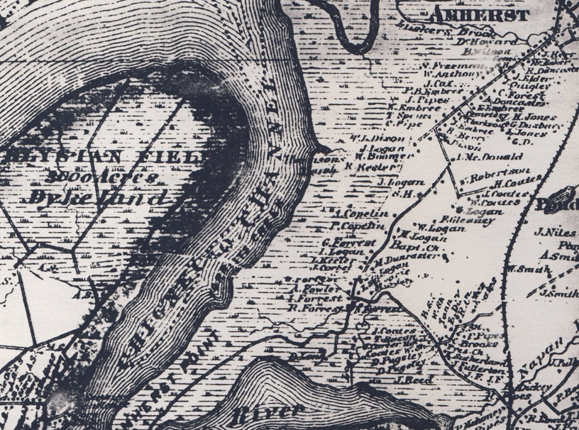 The 19th-century uplands adjacent to the John Lusby Marsh NWA