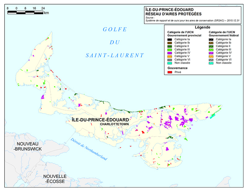Île-du-Prince-Édouard carte juridictionnelle