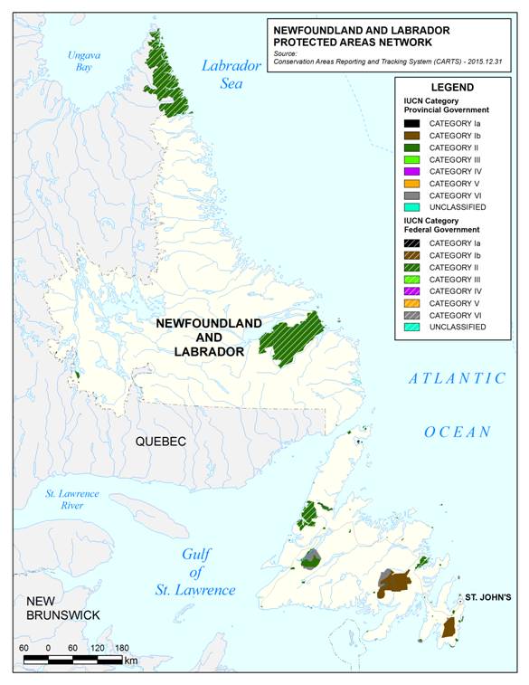 Newfoundland and Labrador Jurisdictional map