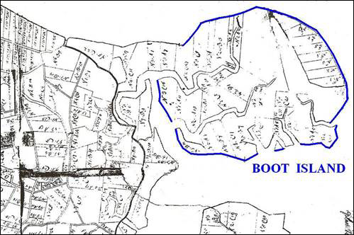 Survey plan of Boot Island.