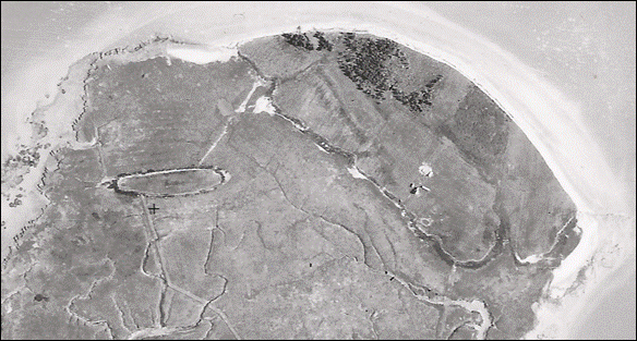 Aerial photograph of Boot Island.