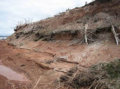 Erosion on Boot Island.