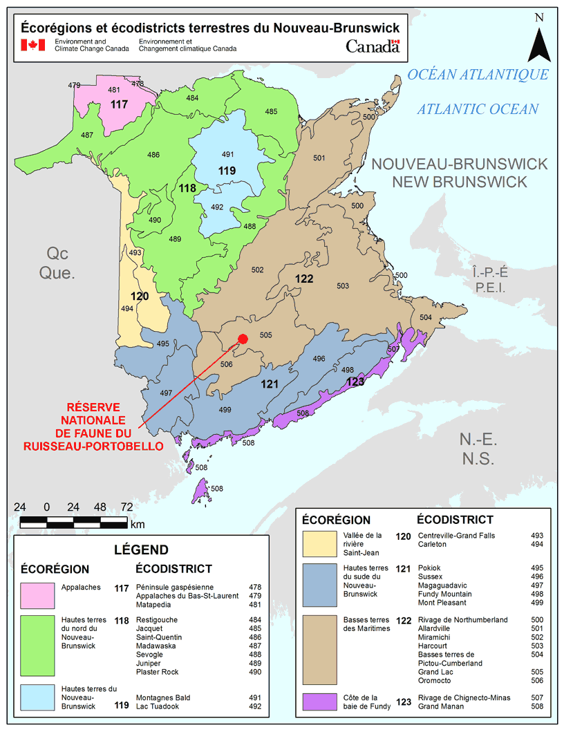 Photo de écorégions et écodistricts terrestres du Nouveau-Brunswick