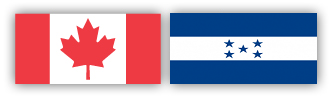 Flags of Canada and Honduras
