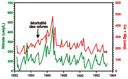 Image de Figure 1: Lessivage de la concentration des éléments nutrifs dans le sol