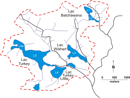 Carte du Figure 1: Lacs dans le bassin hydrologiques des lacs Turkey