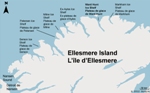 Map of the Ward Hunt Ice Shelf.