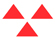 Triangles rouges avec un fond blanc
