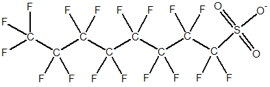 Figure 1: PFOS anion structure