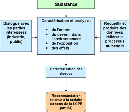 Figure 2. Cadre pour l'évaluation écologique des substances en vertu de la LCPE (1999)
