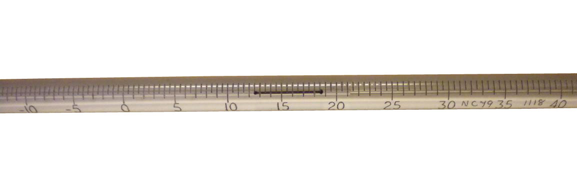 This images shows a minimum thermometer.