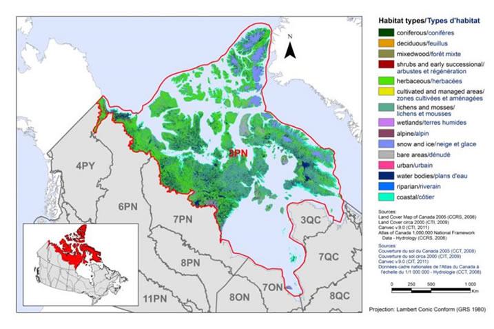 Land Cover Map of Canada (a)