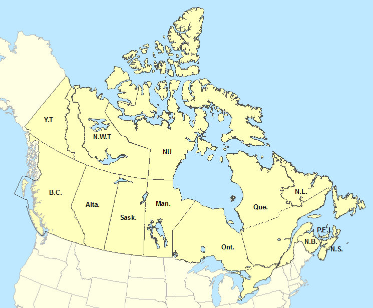 Map of Canada