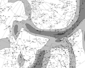 carte météorologique indiquant les courants-jets