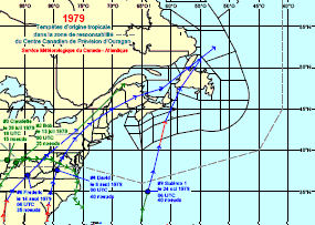 Image de trajectoires de tempêtes en 1979