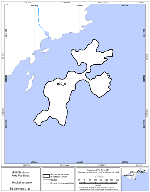 Figure 18. Secteur où se trouve de l’habitat essentiel.